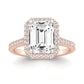 Mallow Diamond Matching Band Only (does Not Include Engagement Ring)   For Ring With Emerald Center rosegold
