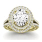 Lupin Diamond Matching Band Only (does Not Include Engagement Ring)  For Ring With Oval Center yellowgold