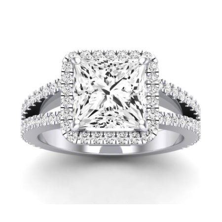 Freesia Diamond Matching Band Only (does Not Include Engagement Ring) For Ring With Princess Center whitegold