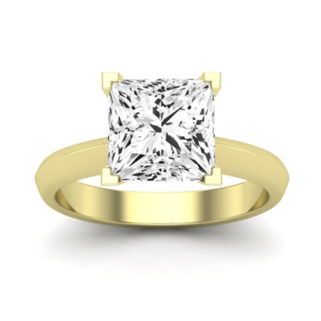 Senna Diamond Matching Band Only (does Not Include Engagement Ring) For Ring With Princess Center yellowgold