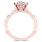Arbor Diamond Matching Band Only (engagement Ring Not Included) For Ring With Cushion Center rosegold