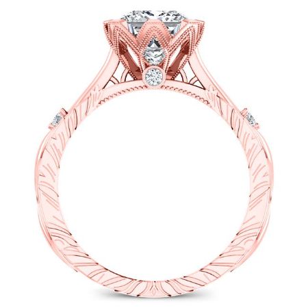Arbor Moissanite Matching Band Only (engagement Ring Not Included) For Ring With Princess Center rosegold