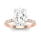 Dahlia Moissanite Matching Band Only (engagement Ring Not Included) For Ring With Oval Center rosegold