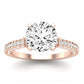 Daphne Moissanite Matching Band Only (does Not Include Engagement Ring) For Ring With Round Center rosegold