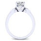 Lobelia Moissanite Matching Band Only (engagement Ring Not Included) For Ring With Cushion Center whitegold