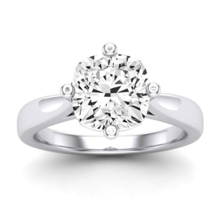 Gardenia Diamond Matching Band Only (does Not Include Engagement Ring) For Ring With Cushion Center whitegold