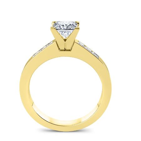 Jessamine Moissanite Matching Band Only (engagement Ring Not Included) For Ring With Princess Center yellowgold