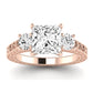 Belladonna Diamond Matching Band Only (does Not Include Engagement Ring) For Ring With Princess Center rosegold
