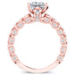 Kassia Moissanite Matching Band Only (engagement Ring Not Included) For Ring With Princess Center rosegold