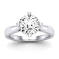 Gardenia Moissanite Matching Band Only (does Not Include Engagement Ring) For Ring With Round Center whitegold