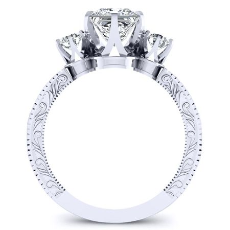 Tuberose Diamond Matching Band Only (engagement Ring Not Included) For Ring With Princess Center whitegold