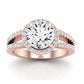 Freesia Moissanite Matching Band Only (does Not Include Engagement Ring) For Ring With Round Center rosegold
