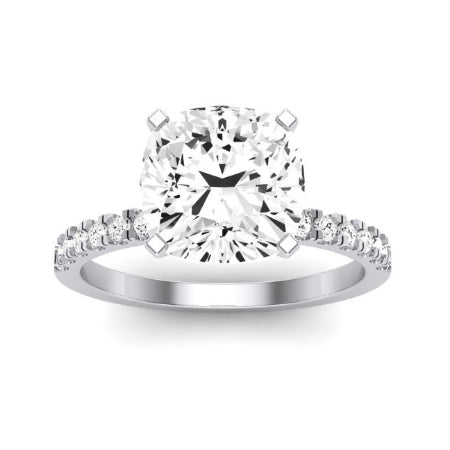 Dahlia Diamond Matching Band Only (engagement Ring Not Included) For Ring With Cushion Center whitegold