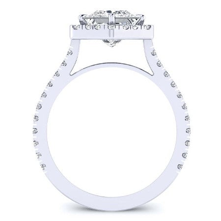 Cypress Princess Moissanite Engagement Ring whitegold