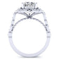 Hana Diamond Matching Band Only (engagement Ring Not Included) For Ring With Cushion Center whitegold