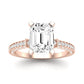 Daphne Diamond Matching Band Only ( Engagement Ring Not Included) For Ring With Emerald Center rosegold