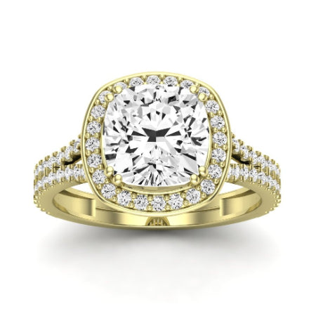 Tea Rose Cushion Diamond Bridal Set (Lab Grown Igi Cert) yellowgold