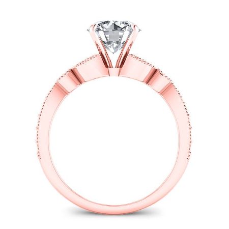 Laurel Moissanite Matching Band Only (engagement Ring Not Included) For Ring With Round Center rosegold