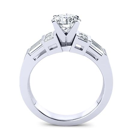 Bluebell Diamond Matching Band Only (engagement Ring Not Included) For Ring With Round Center whitegold