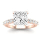 Magnolia Diamond Matching Band Only (does Not Include Engagement Ring) For Ring With Princess Center rosegold