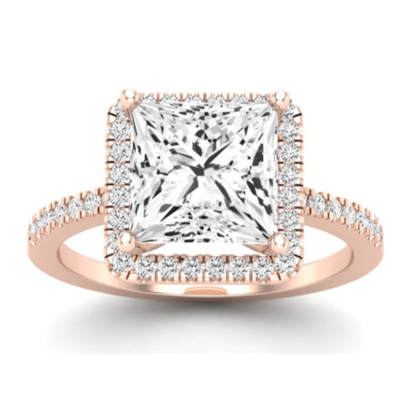 Bergenia Diamond Matching Band Only (does Not Include Engagement Ring ) For Ring With Princess Center rosegold