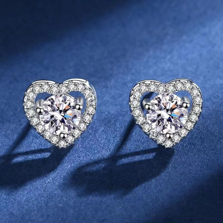 Rae Moissanite Earrings whitegold
