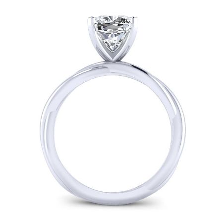 Baneberry Cushion Moissanite Bridal Set whitegold