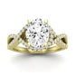 Dianella Moissanite Matching Band Only (does Not Include Engagement Ring)  For Ring With Oval Center yellowgold