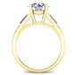 Bergamot Moissanite Matching Band Only (engagement Ring Not Included) For Ring With Round Center yellowgold