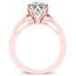 Pieris Moissanite Matching Band Only (engagement Ring Not Included) For Ring With Princess Center rosegold