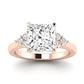 Alyssa Moissanite Matching Band Only (does Not Include Engagement Ring) For Ring With Princess Center rosegold