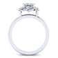 Almond Diamond Matching Band Only (engagement Ring Not Included) For Ring With Princess Center whitegold