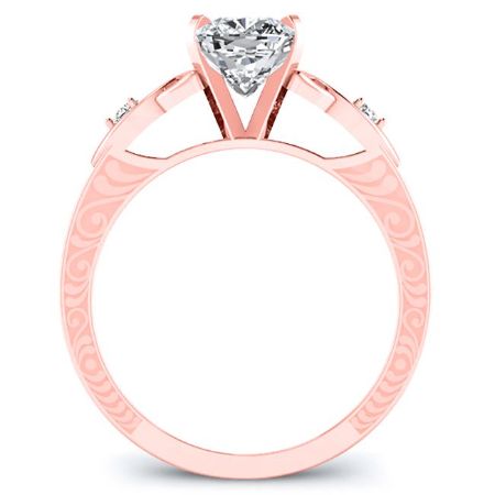 Venus Diamond Matching Band Only (engagement Ring Not Included) For Ring With Cushion Center rosegold