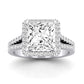 Silene Moissanite Matching Band Only ( Engagement Ring Not Included) For Ring With Princess Center whitegold