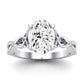Pavonia Diamond Matching Band Only (does Not Include Engagement Ring)  For Ring With Oval Center whitegold