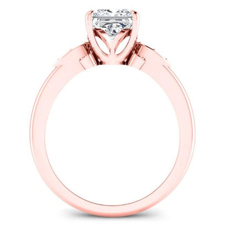 Lobelia Diamond Matching Band Only (engagement Ring Not Included) For Ring With Princess Center rosegold