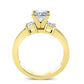 Bellflower Moissanite Matching Band Only (engagement Ring Not Included) For Ring With Princess Center yellowgold