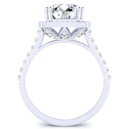 Aster Diamond Matching Band Only (engagement Ring Not Included) For Ring With Round Center whitegold