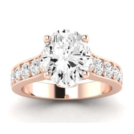 Calluna Diamond Matching Band Only (does Not Include Engagement Ring) For Ring With Oval Center rosegold