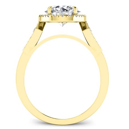 Kalmia Moissanite Matching Band Only (engagement Ring Not Included) For Ring With Round Center yellowgold