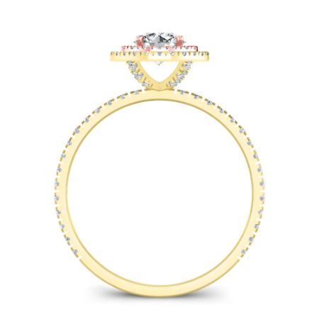 Juniper Moissanite Matching Band Only (engagement Ring Not Included) For Ring With Round Center yellowgold