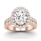 Velvet Diamond Matching Band Only ( Engagement Ring Not Included) For Ring With Oval Center rosegold