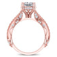 Tansy Diamond Matching Band Only (engagement Ring Not Included) For Ring With Princess Center rosegold