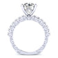 Carmel Moissanite Matching Band Only (engagement Ring Not Included) For Ring With Round Center whitegold