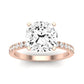 Dahlia Diamond Matching Band Only (engagement Ring Not Included) For Ring With Cushion Center rosegold