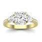 Snowdonia Diamond Matching Band Only (engagement Ring Not Included) For Ring With Cushion Center yellowgold