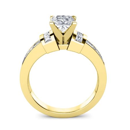 Ivy Cushion Moissanite Bridal Set yellowgold