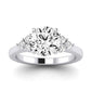 Alyssa Moissanite Matching Band Only (does Not Include Engagement Ring) For Ring With Round Center whitegold