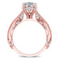 Tansy Diamond Matching Band Only (engagement Ring Not Included) For Ring With Cushion Center rosegold