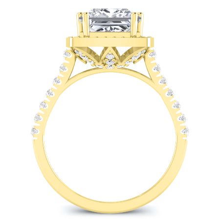 Aster Moissanite Matching Band Only (engagement Ring Not Included) For Ring With Princess Center yellowgold